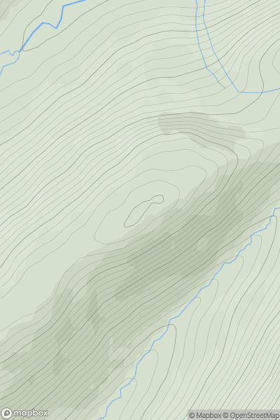 Thumbnail image for Druim Dubh [Kyle of Lochalsh to Garve] showing contour plot for surrounding peak